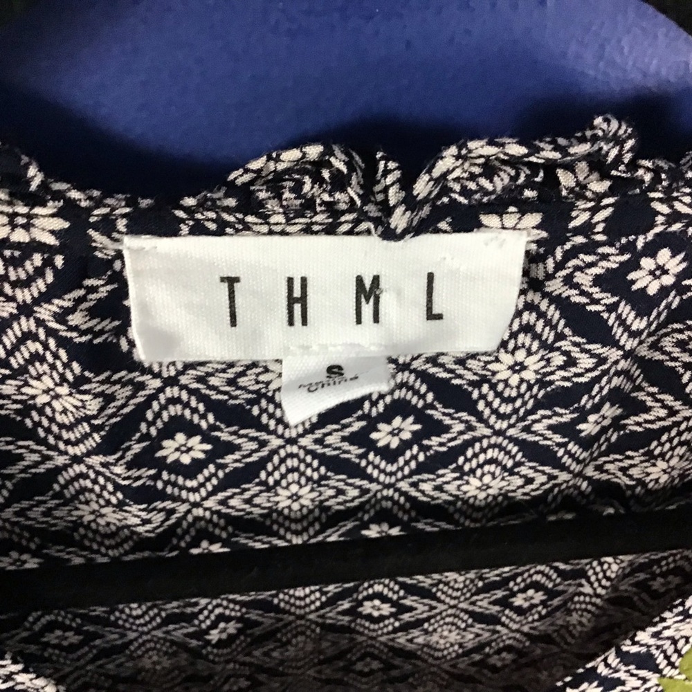 Thml Flutter Sleeve Boho Embroidered Top - image 3